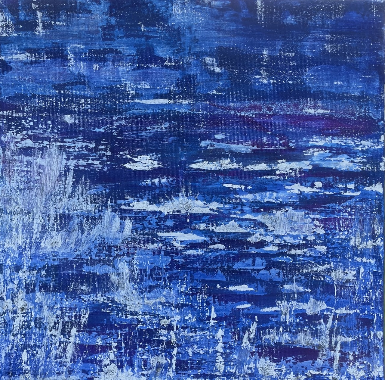 Leinwand "Sturm in Kobalt"